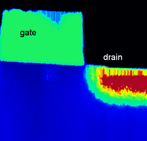 Transistor, ResiScope mode, 1.5µm